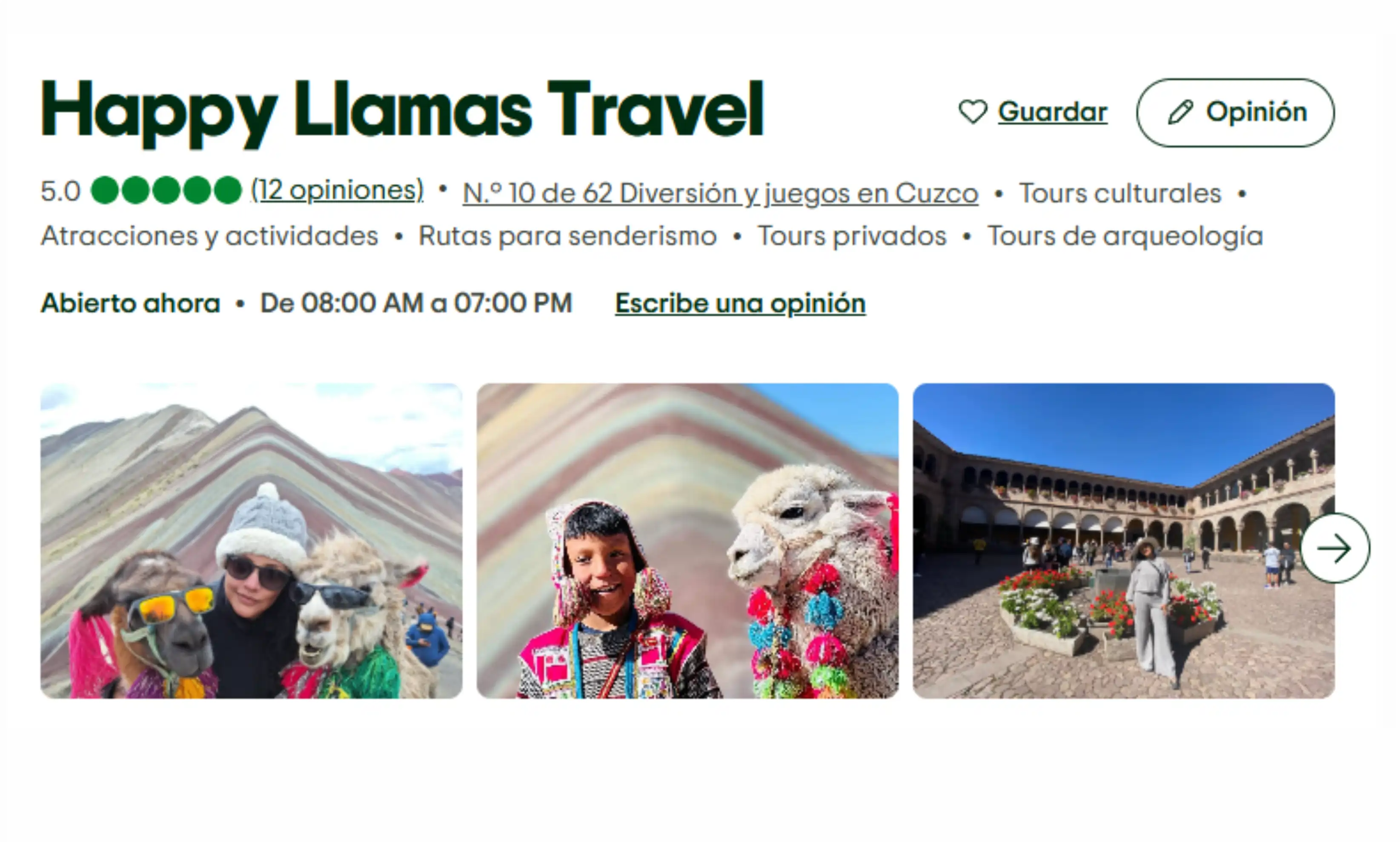 Comentarios TripAdvisor | Happy Llamas Travel