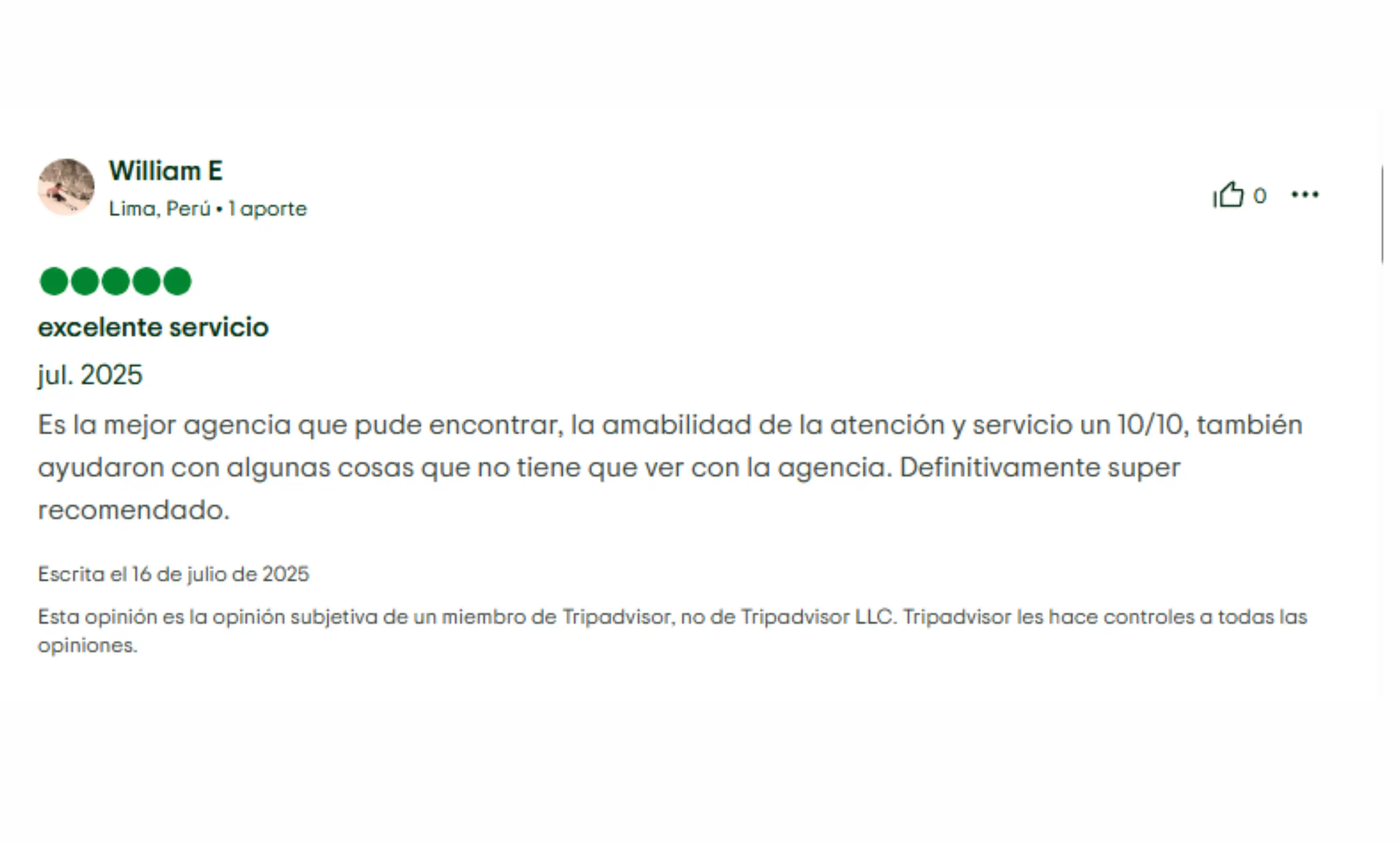 Comentarios TripAdvisor | Happy Llamas Travel