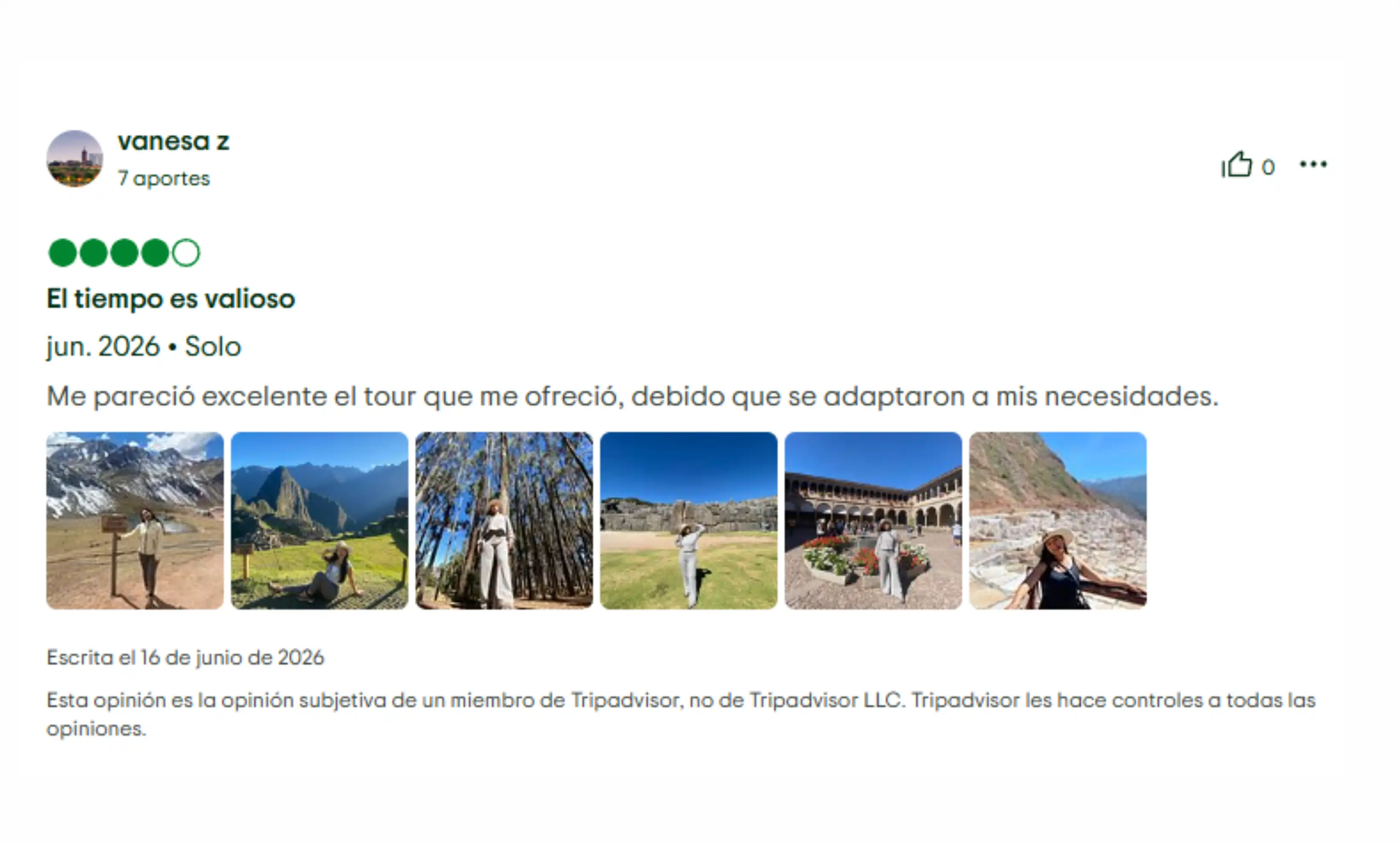 Comentarios TripAdvisor | Happy Llamas Travel